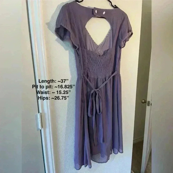 Anthropologie Nick and Mo Purple Fit and Flare Mini Dress Womens Size Small - Picture 7 of 10